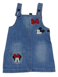 Modré riflové šaty s Minnie a Mickeym Primark