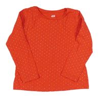 Červené vzorované triko H&M