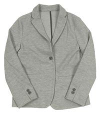 Šedé melírované teplákové sako 