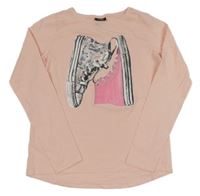 Světlerůžové triko s botami Page one young