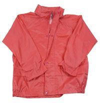 Ružová šušťáková nepromokavá bunda