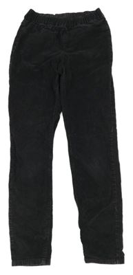 Tmavosivé elastické manšestráky H&M