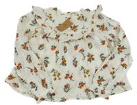 Nové - bílá lehká halenka s květinami Next