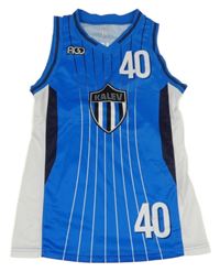 Modro-biele športové tielko s číslom