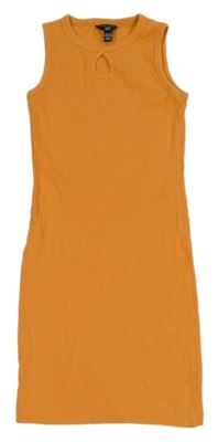 Oranžové žebrované šaty New Look