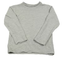 Sivé rebrované tričko Next