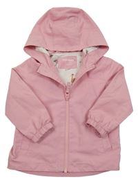 Světlerůžová šusťáková jarní bunda s kapucí John Lewis
