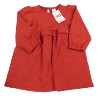 Nové - červené šaty s volánikom H&M