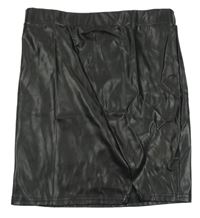 Čierna koženková sukňa shein