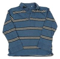 Modré pruhované polo triko John Lewis