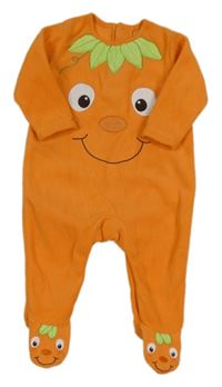 Oranžový fleecový overal - tekvica George