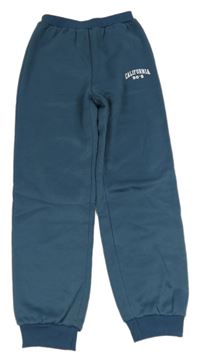 Petrolejové tepláky s nápisem Shein