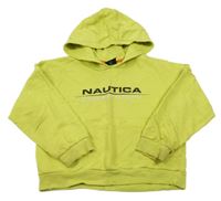 Neónově zelená mikina s logom a kapucňou Nautica
