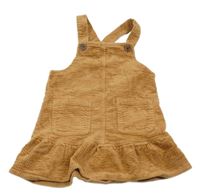 Okrové laclové manšestrové šaty Next