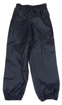Tmavomodré šušťákové funkčné nohavice Decathlon