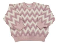 Fialovo-biely vzorovaný sveter Primark