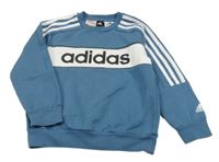 Modro-bílá mikina s logem Adidas