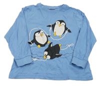 Svetlomodré tričko s tučňáky bpc