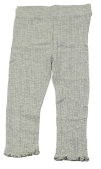 Světlešedé žebrované legíny Topomini