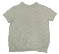 Béžové kockované pletené tričko George