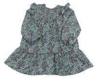 Šedomodro-ružové kvetované šaty Primark