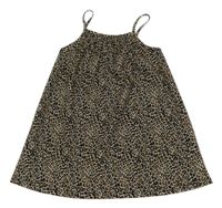 Béžovo-čierne šaty s leopardím vzorom Primark