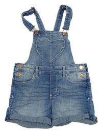 Svetlomodré na traké rifľové kraťasy so srdcem Denim Co.