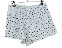 Dámske bielo-čierne bodkované plátenné kraťasy Primark