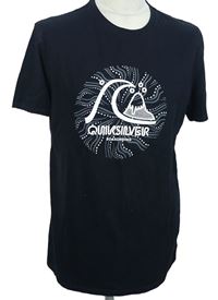 Pánské černé tričko s logem Quiksilver 