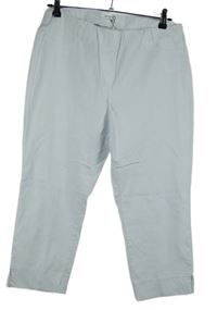 Dámské bílé capri elastické kalhoty Stehmann