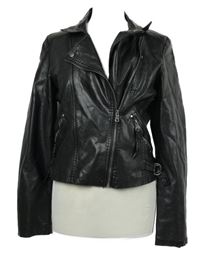 Dámský černý koženkový crop křivák Atmosphere 