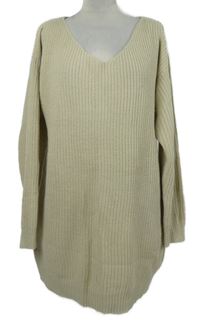 Dámska béžová svetrová tunika Boohoo