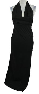 Dámské černé dlouhé šaty s rozparkem  Shein 