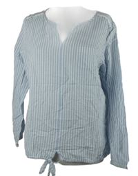 Dámská světlemodro-bílá proužkovaná halenka Tchibo 