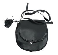 Dámska čierna koženková crossbody kabelka M&S