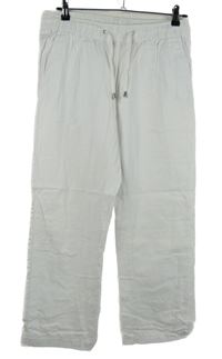 Dámské bílé lněné volné kalhoty Esmara 