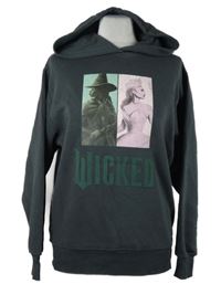 Dámska tmavosivá ovesize mikina s potiskem Wicked a kapucňou Primark
