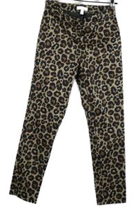 Dámske čierno-béžové vzorované nohavice H&M