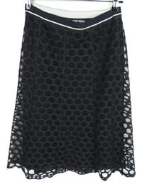 Dámská černá síťovaná vzorovaná midi sukně Gerry Weber 