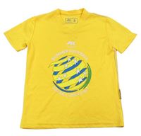Žlté športové tričko s potlačou