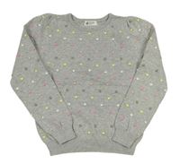 Sivý bodkovaná ý sveter H&M