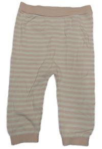 Růžovo - biele pruhované úpletové tepláky Tu