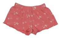 Svetloružové rebrované kraťasy Little Kids
