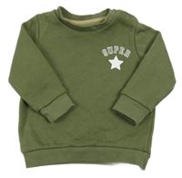Khaki mikina s potlačou F&F