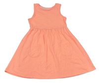 Neónově oranžové bavlnené šaty Nutmeg