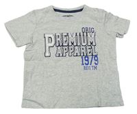 Sivé tričko s nápisom Pepperts
