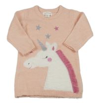 Světlerůžové pletené šaty s jednorožcem Primark