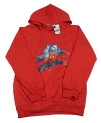 Nové - Červená mikina so Spidermanem a kapucňou