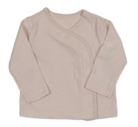 Světlerůžové žebrované zavinovací triko Matalan