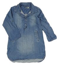 Modré riflové šaty s kapsami Next